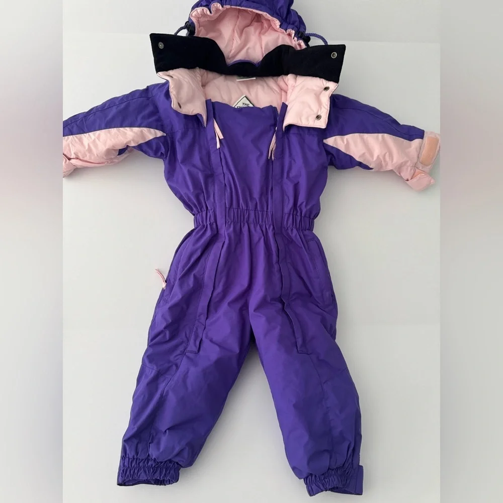 Vintage The Rugged Bear Pink/Purple One Piece Snow Suit Size 2T